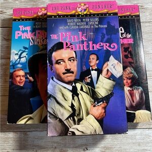 3 VHS The Pink Panther Revenge & The Pink Panther & Pink Panther Strikes Again